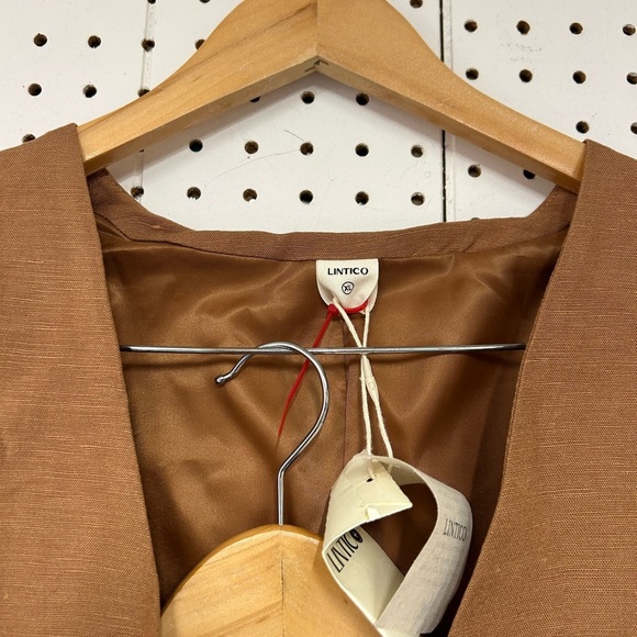 Lintico 100% Linen Matching Set in Caramel Brown - Picture 6 of 9